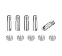 sourcing map GB878 Lot de 5 goupilles cylindriques fendues en acier inoxydable 304 M3 x 10 mm avec écrou pour installation de meubles d'armoire
