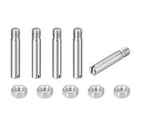 sourcing map GB878 Lot de 5 goupilles cylindriques fendues en acier inoxydable 304 M6 x 35 mm avec écrou pour installation de meubles d'armoire