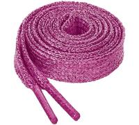 sourcing map Glitter Lumineux Métalliquebaskets Plates Scintillantes et Scintillantes Lacets Chaussures Lacets Fuchsia 140cm/55.12"