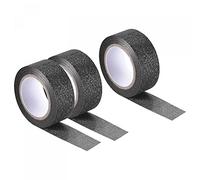 sourcing map Glitter Ruban, Décoratif Artisanat Ruban Auto Adhésif Bâton Noir 1,5cm x 5 M pour Scrapbook, Bricolage Arts, Cadeau Emballage Paquet de 3