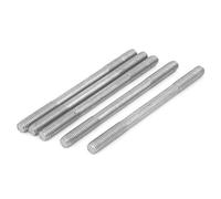 sourcing map Goujon Double Extrémité Filetage Dents Tige Serré Réglable Pousser M8 x 110mm Argenté