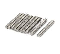 sourcing map Goujon Double Extrémité Filetage Tige Serré Réglable Pousser M8 x 60mm Argenté 10Pcs