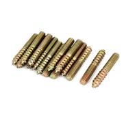 sourcing map Goujon Double Extrémité Fileté Autotaraudeuse Vis Tige Boulon M6 x 40mm 15Pcs