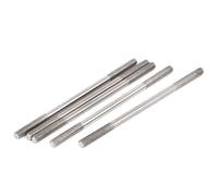 sourcing map Goujon Double Extrémité Fileté Vis Boulon 304 Inox Acier M4 x 80mm 5Pcs