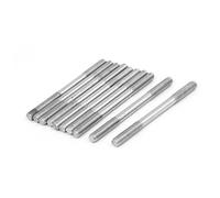 sourcing map Goujon Double Extrémité Fileté Vis Boulon 304 Inox Acier M6 x 80mm 10Pcs