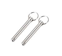 sourcing map Goupille à Dégagement Rapide Libération Bille 10mm x 70mm Marin Matériel pour Bateau Bimini Top Pont Charnière 2Pcs