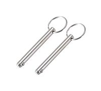 sourcing map Goupille à Dégagement Rapide Libération Bille 8mm x 70mm Marin Matériel pour Bateau Bimini Top Pont Charnière 2Pcs