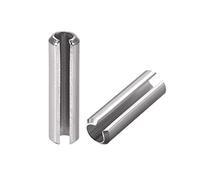 sourcing map Goupille à Ressort Fendue 304 Acier Inoxydable Rouleau Cylindriques Finition Unie 10Pcs M5 x 25mm