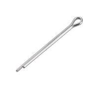 sourcing map Goupille fendue - 1,5 mm x 20 mm en acier inoxydable 304 à 2 broches ton argent attache clip clé 60 pièces