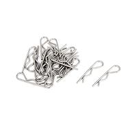 sourcing map Goupille Fendue 1,5 mm x 33 mm en acier inoxydable style épingle à cheveux pince fendue 20 pcs