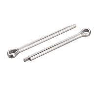 sourcing map Goupille fendue, 3mm x 30mm 316 Acier Inox Pince Fixation Raccord pour Automobile, Mécanique, Argenté, 15Pcs