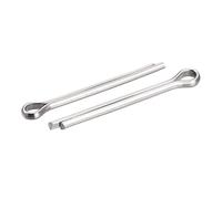 sourcing map Goupille fendue, 4mm x 40mm 316 Acier Inox Pince Attache Raccord pour Automobile, Mécanique, Argenté, 2Pcs