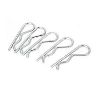 sourcing map Goupille Fendue Ressort R-Clip 3x66mm Silver Tone 5 Pcs | Cotter Pins