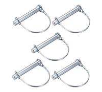sourcing map Goupille Verrouillage Arbre 12mm x 80mm Goupille Attelage pour Remorques Agricoles Chariots Pelouse à Arch Rond 5Pcs