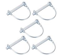 sourcing map Goupille Verrouillage Arbre 8mm x 72mm Goupille Attelage pour Remorques Agricoles Chariots Pelouse à Arch Rond 5Pcs