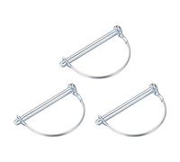 sourcing map Goupille Verrouillage Arbre 8mm x 90mm Goupille Attelage pour Remorques Agricoles Chariots Pelouse à Arch Rond 3Pcs