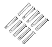 sourcing map Goupilles trou unique 10mmx50mm Acier zingué tête plate 10 Pcs