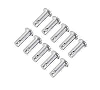 sourcing map Goupilles trou unique 6mmx16mm Acier zingué tête plate 10 Pcs