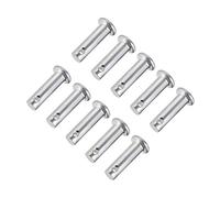 sourcing map Goupilles trou unique 6mmx20mm Acier zingué tête plate 10 Pcs