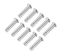 sourcing map Goupilles trou unique 6mmx25mm Acier zingué tête plate 10 Pcs