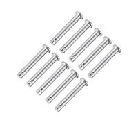 sourcing map Goupilles trou unique 6mmx40mm Acier zingué tête plate 10 Pcs