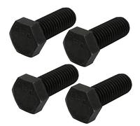 sourcing map Grade 8,8 M12x30mm filetage à gauche filetées boulon à tête Hexe 4pcs noir