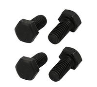 sourcing map Grade 8,8 M5x10mm filetage à gauche filetées boulon à tête Hexe 4pcs noir