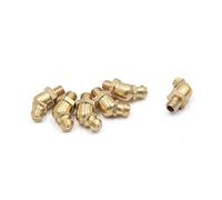 sourcing map 6 pcs Graisseur M6 x 1mm Coudé 45 Degrés Laiton Graissage Raccord Nipple pour Voiture