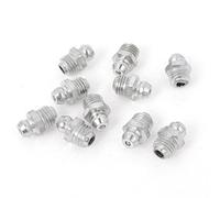 sourcing map Graisseur Droit Argenté 10 Pièces 8mm Filetage Mâle Fer