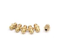 sourcing map 6 pcs Graisseur Droit M6 x 1mm Filetage Laiton Graissage Raccord pour Voiture