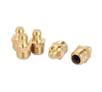 sourcing map Graisseur Droit M10x1mm Filetage Mâle Graisseur Laiton Raccords Embout Graissage Fixation 5 pcs