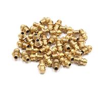 sourcing map Graisseur Droit M6 X 1 Laiton 30 Pcs pour Auto Moto Camion
