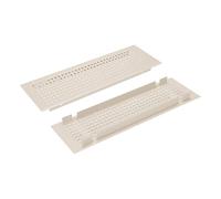 sourcing map Grille d'aération de porte, 25,4 x 7,6 cm (L x l) - Grille d'aération double face - Robuste - Antirouille - Pour placard, salle de bain, cuisine, gris cachemire (ouvertures de 21 x 6,5 cm