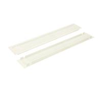 sourcing map Grille d'aération de porte, 50,8 x 7,6 cm (L x l) - Grille d'aération double face - Résistante à la rouille - Pour placard, salle de bain, cuisine, blanc (ouvertures 47 x 6,5 cm)