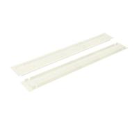sourcing map Grille d'aération de porte, 61 x 7,6 cm (L x l), grille d'aération double face, robuste, antirouille pour placard, salle de bain, cuisine, blanc (ouvertures 57 x 6,4 cm)