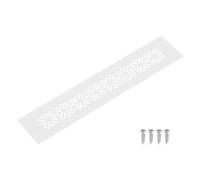 sourcing map Grille d'aération rectangulaire à persiennes en alliage d'aluminium, 250 x 50 mm, avec vis de montage pour porte, armoire, blanc