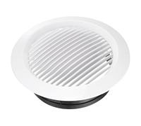sourcing map Grille d'aération ronde à persiennes en ABS pour la maison, la salle de bain, le bureau, la cuisine - 200 mm