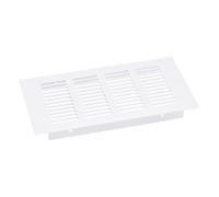 sourcing map Grille de Couverture pour Bouches D'Aération, 1 Pièce 200 X 80mm Grille de Retour D'Air en Alliage D'Aluminium Rectangulaire à Persiennes pour Armoire à Chaussures (Blanc)
