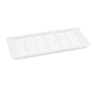 sourcing map Grille de Couverture pour Bouches D'Aération, 1 Pièce 350 X 150 mm Grille de Retour D'Air en Alliage D'Aluminium Rectangulaire à Persiennes pour Armoire à Chaussures (Blanc)