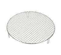 sourcing map Grille de cuisson ronde de 33 cm, grilles de mise en conserve en acier inoxydable avec pieds, grille de barbecue en maille pour la cuisson, le refroidissement des ustensiles de cuisine à