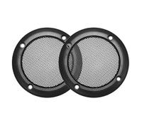 sourcing map Grille Haut-Parleur Couverture 3.5 Pouce Maille Décoratif Cercle Subwoofer Garde Protecteur Noir 2Pcs