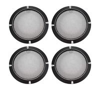 sourcing map Grille Haut-Parleur Couverture 5 Pouce 153mm Maille Décoratif Cercle Subwoofer Garde Protecteur Noir 4Pcs