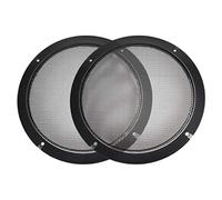 sourcing map Grille Haut-Parleur Couverture 8 Pouce 225mm Maille Décoratif Cercle Subwoofer Garde Protecteur Noir 2Pcs