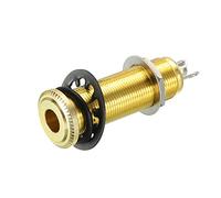 sourcing map Guitare Basse 1/4" Stereo Mono Barrel Jack Entrée Sortie Cylindre Bouchon Prise Doré pour Électrique Guitare Bass
