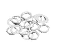 sourcing map Guitare Écrous et Rondelles 3/8" Guitare Entrée Sortie Jack Prise Écrous Argent pour Guitare Basse 5 Ensemble
