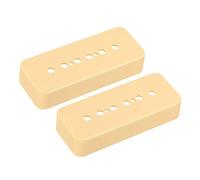 sourcing map Guitare Micro Capot 50mm 52mm Perche P90 Double Bobine Micro Plastique Fermé Coque pour Électrique Guitare Crème 2 Paquet