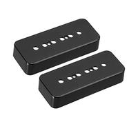 sourcing map Guitare Micro Capot 50mm Perche P90 Double Bobine Micro Plastique Fermé Coque pour Guitare électrique Noir 2 Paquet
