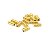 sourcing map Guitare Pont Selle Hauteur Ajustment Vis Métrique M3x6 Doré pour Électrique Guitares Pont 12pcs