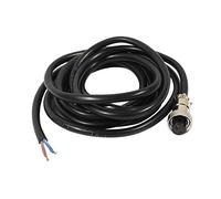 sourcing map GX12 2 Axes Double femelle connecteur femelle aviation tête câble électrique 2M