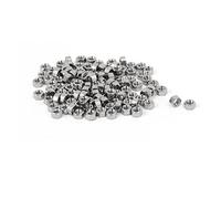 sourcing map Hexagone Hexagonaux Écrous Attaches M1,6 x 1,5mm plaquée Nickel Argenté 100Pcs